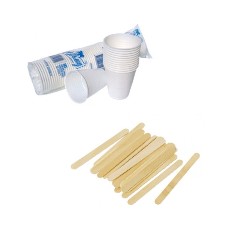 Disposable Cups & Wooden Stirrers