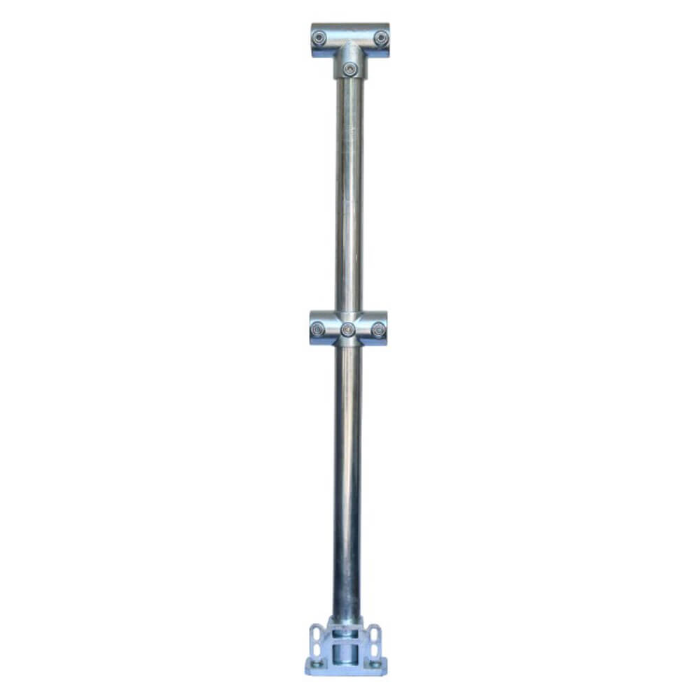 Standard Double Rail with Toeboard 4030-D48 Mid Post - Galvanised