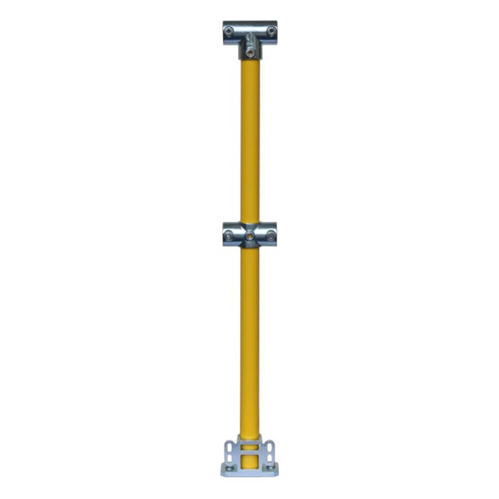Standard Double Rail with Toeboard 4030-D48 Mid Post - Yellow