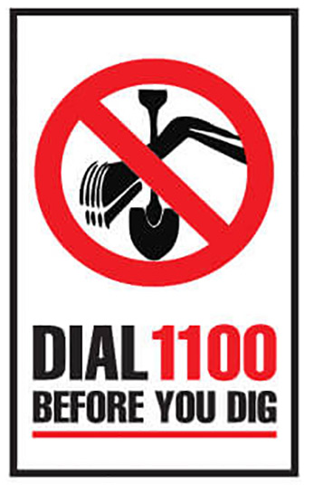 DIAL 1100 BEFORE YOU DIG