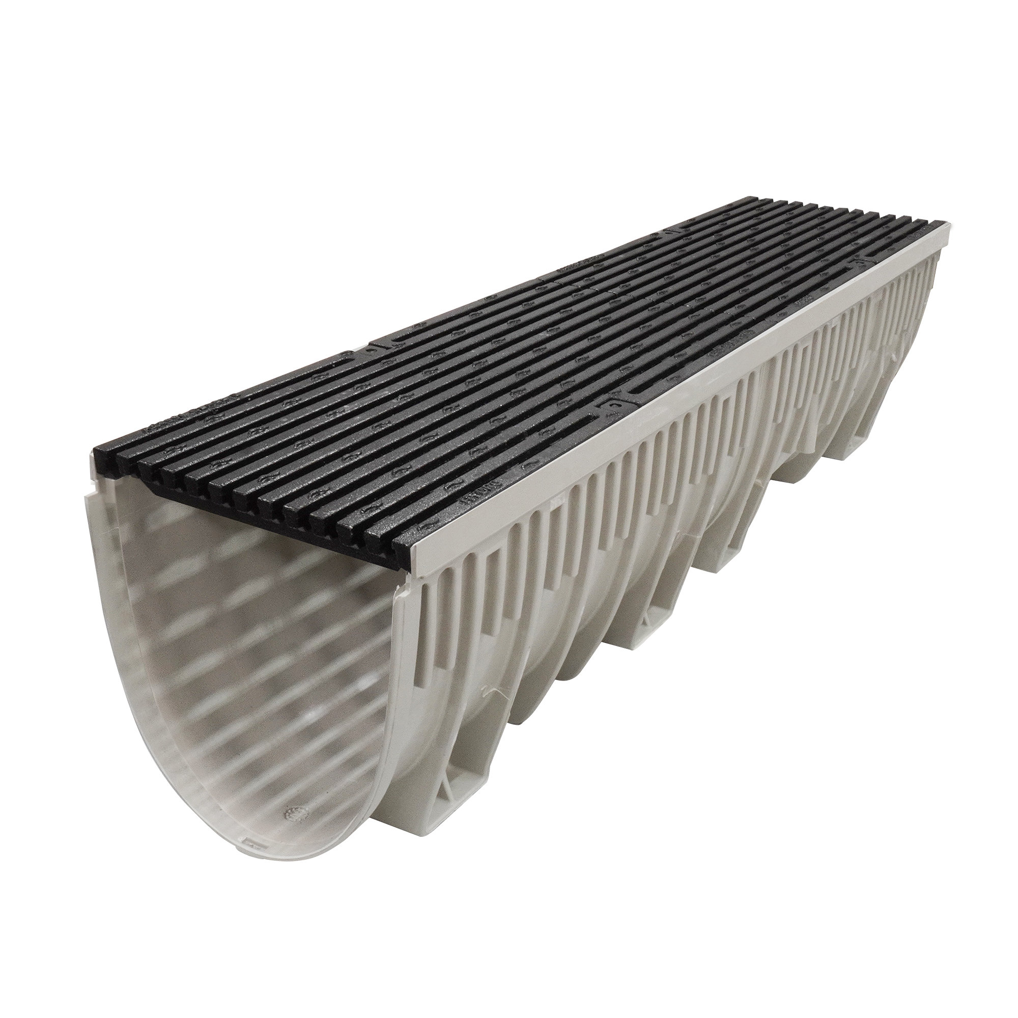 Mearin Plus 200 GRP Channel 242mm Deep C/W Galvanised Heelguard Grate Class B Clipfix 
