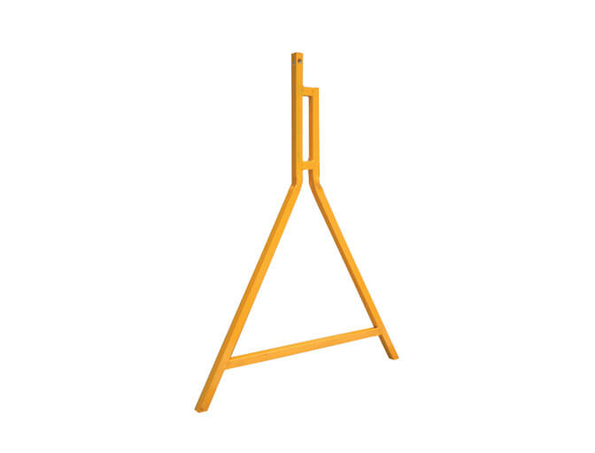 Barrier Board Stand Metal Yellow