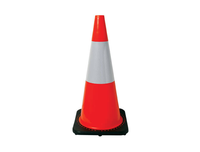 Traffic Cone With Reflective Collar, 700mm