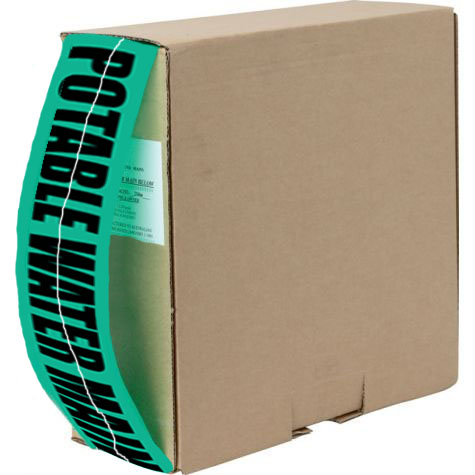 Mains Marker Tape Detectable Green (Potable Water Main)