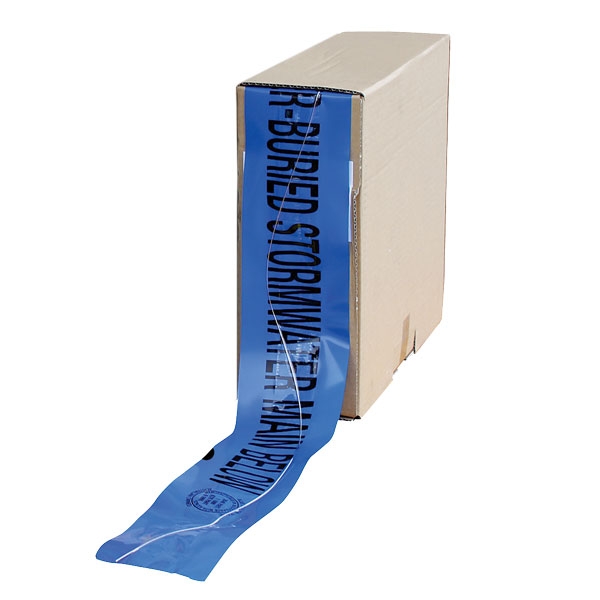 Mains Marker Tape Detectable Blue (Stormwater Main)