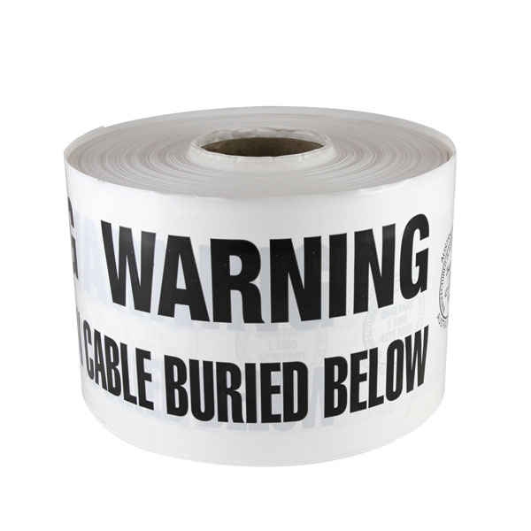 Mains Marker Tape Non-Detectable White Communication Main
