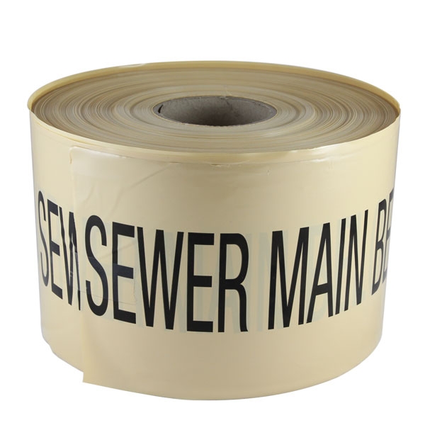 Mains Marker Tape Non-Detectable Beige (Sewer Main)