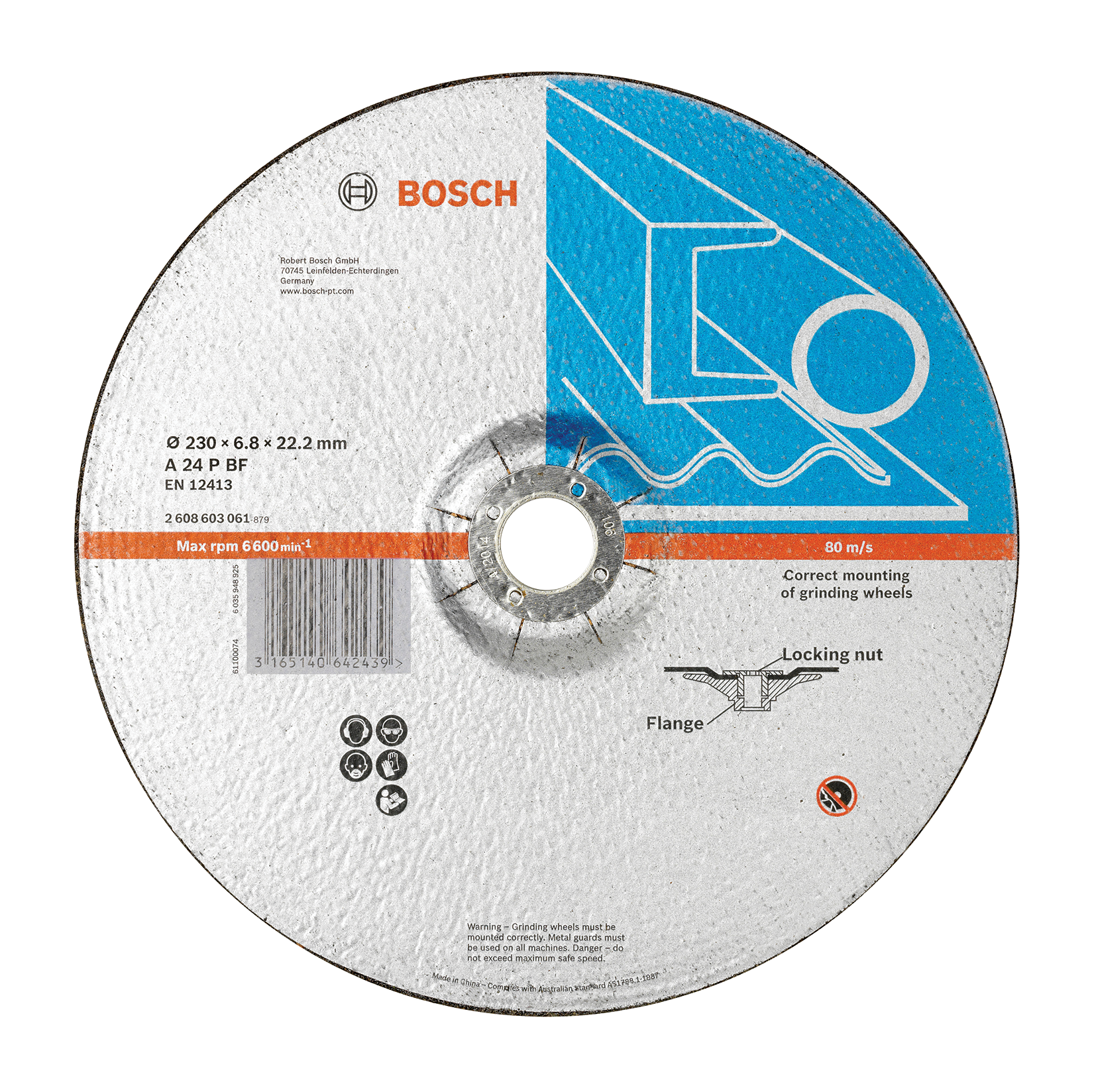 Bosch Metal Grinding Wheel 178mm x 6mm