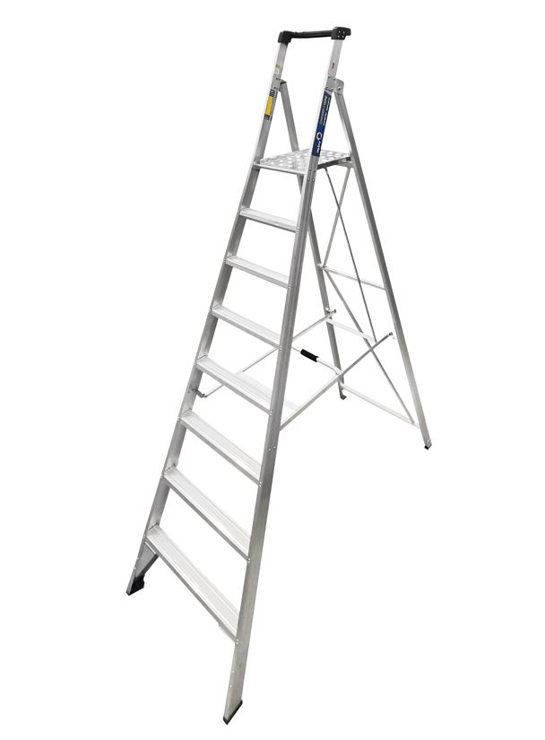Aluminium Platform Ladder - 8 Step 2.4M