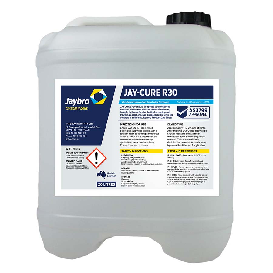  JAYCURE R-30 Hydrocarbon Resin - Water Based Min 30% Solids - Type 1 D Class Z - 20 L