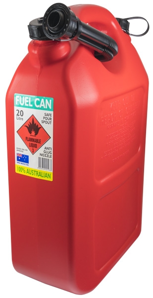 Fuel Container - 20L Poly Red | Jaybro