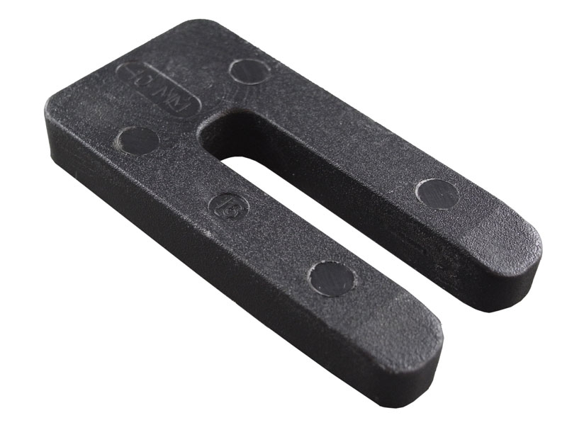 Horse Shoe Window Packer 10 x 75mm Black