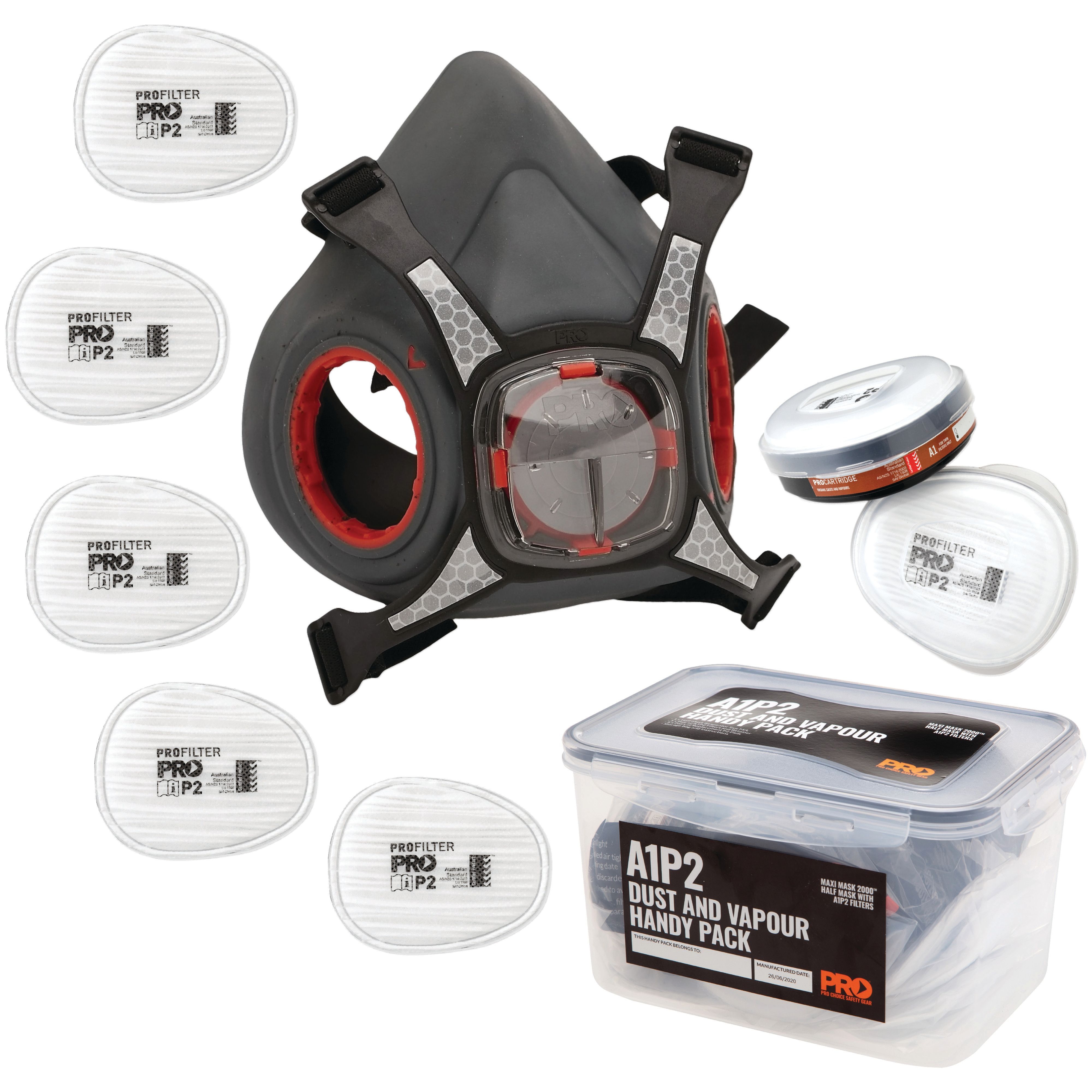 ProChoice Maxi Mask Half Face Respirator Spraying Handy Pack - A1P2