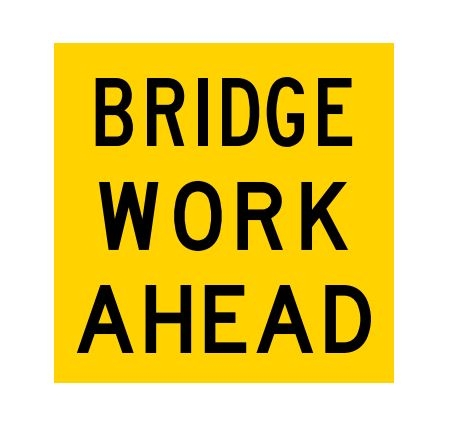 Bridge Work Ahead (MMS-ADV-7) WA Mutli Message Sign