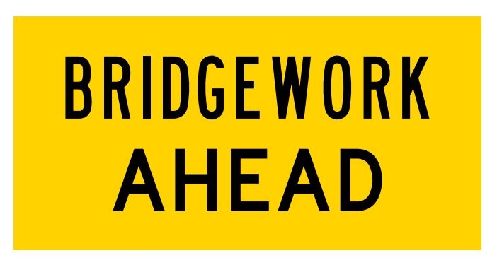 Bridge Work Ahead (MMS-ADV-8) WA Mutli Message Sign