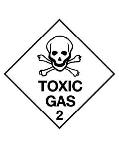 Toxic Gas 2 - Poly Hazchem Sign 250 x 250 mm