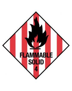 Dangerous Goods Handling Sign - Flammable Solid 4