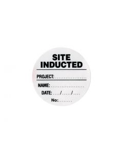 Generic Site Induction Label - Site Inducted