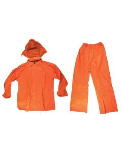 Rain set Fluoro Jacket & Pants, Orange, L