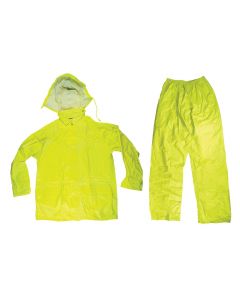 Rain set Fluoro Jacket & Pants, Yellow, 3XL