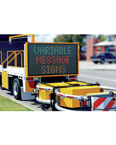 Size C Amber vehicle mounted sign