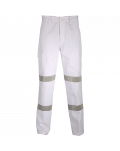 DNC Workwear Cargo Pants Double Hoops Taped - White 