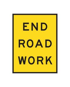 End Road Work Boxed Edge Sign