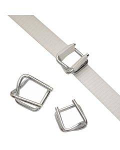 Wire Buckles for Poly Woven Strapping, 1000 Pk