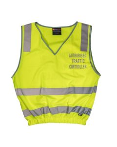 Hi-Vis Reflective Day/Night NSW Authorised Traffic Controller Vest - Lime 3XL