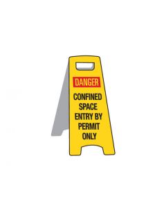 Deluxe Floor Stand Sign - Confined Space 670mm