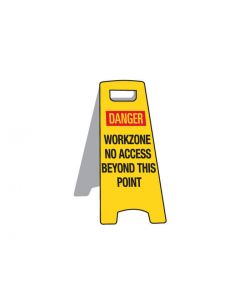Deluxe Floor Stand Sign - Danger Workzone 670mm