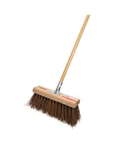 Push Broom Long Handle Rubber Bristles Sweeper Squeegee Edge 59 inches Non Scratch Bristle Broom and Push Broom Stiff Indoor Outdoor Rough Surface Floor Scrub Brush 17.7 inches Wide 61.8 inches 