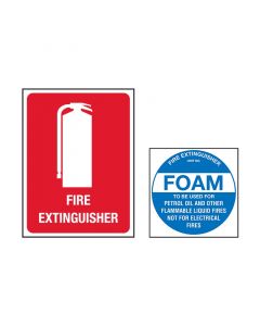 Fire Extinguisher Sign Kit Foam 