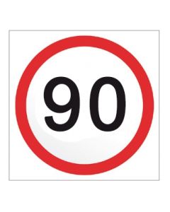 90km sign