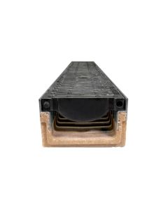 Mea Access Shallow LZ1000 100 GAL Edge Polymer Channel 60mm total depth  C/W Black Composite HG slotted grate CL D