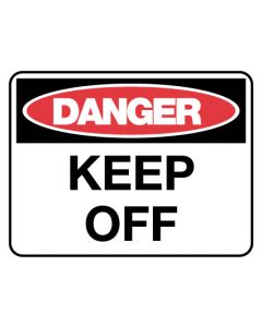 Danger Sign - Keep Off 600 x 450mm Metal