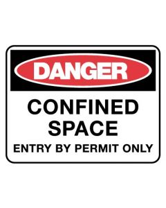 Danger Sign CONFINED SPACE ENTRY BY PERMIT ONLY