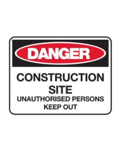 Danger Sign - DANGER CONSTRUCTION SITE