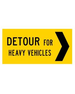 Right Detour For Heavy Vehicles | 1200 x 600mm sign (WA only)