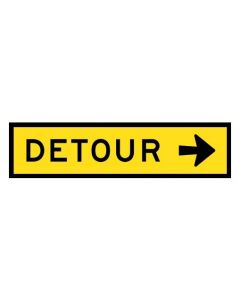 Detour Right Queensland mms Aluminium Sign