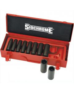 Sidchrome 10 Piece 1/2 Drive Long Impact Socket Set  AF