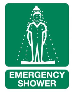 First Aid Sign - Emergency Shower 600 x 450mm Poly