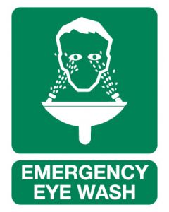 First Aid Sign - Emergency Eye Wash 600 x 450mm Poly