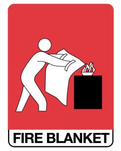 Fire Sign - Fire Blanket 225 x 300 mm Poly
