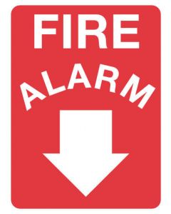 Fire Sign - Fire Alarm 600 x 450 mm Poly