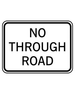 Regulatory Sign - NO THROUGH ROAD