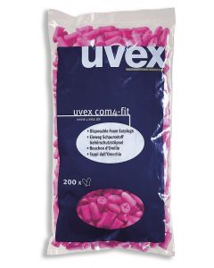 Uvex Com-4-Fit Ear Plugs Dispenser Bag of 200 Pairs