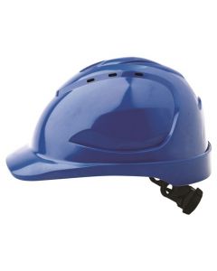 V9 Hard Hat Safety Helmet with Ratchet Harness, Blue