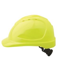 V9 Hard Hat Safety Helmet with Ratchet Harness, Yellow