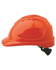 V9 Hard Hat Safety Helmet with Ratchet Harness, Orange